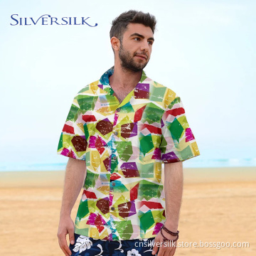 Buntes, kreatives, atmungsaktives, kurzärmliges Anti-Schrumpf-Shirt